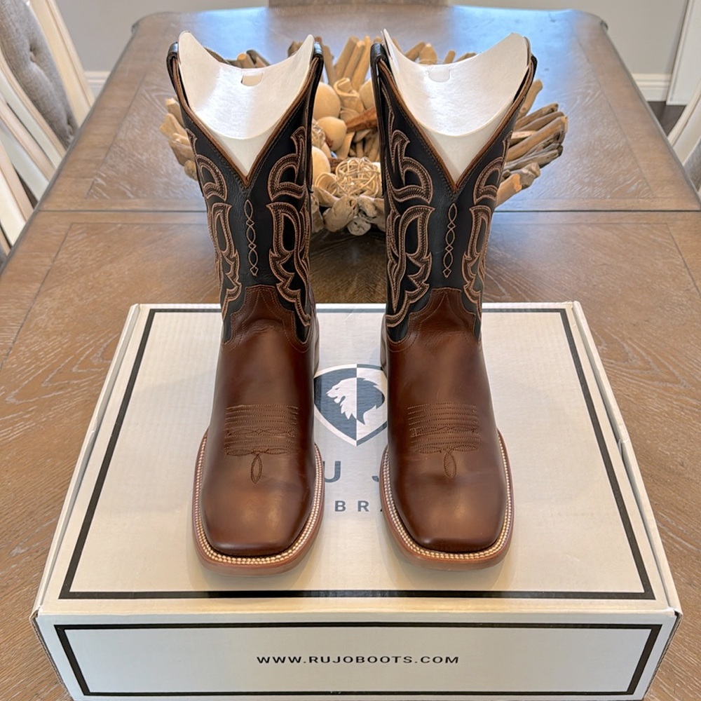 Rujo “The Miguel” Square Toe Cowboy Boots.
